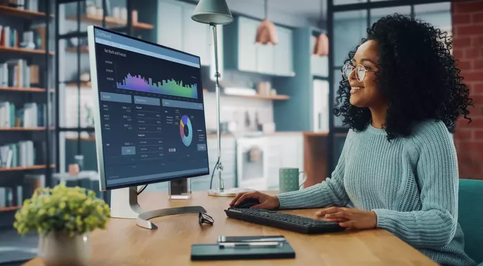 Woman at computer